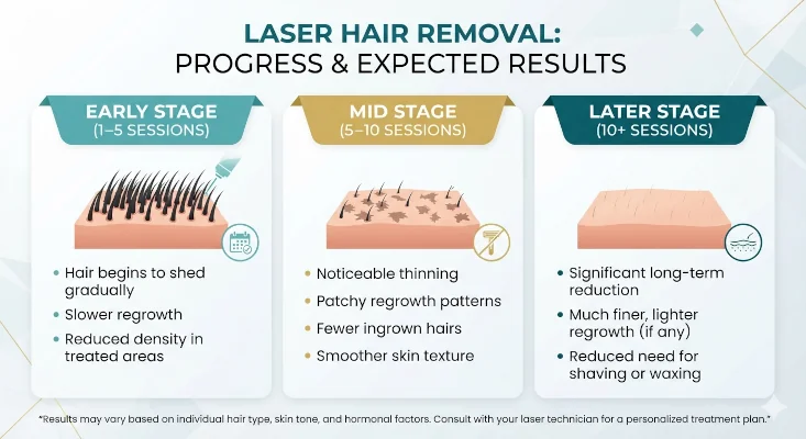 Man receiving men's chest laser hair removal consultation explaining how many sessions are needed for optimal results at Elite Laser Care in Scottsdale, Arizona